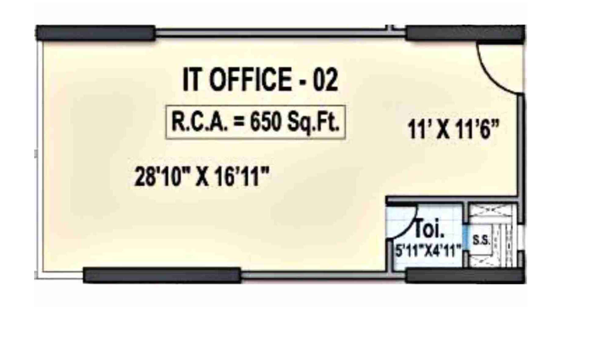 Raheja-Prime-One-Floor-Plan-650-sqft