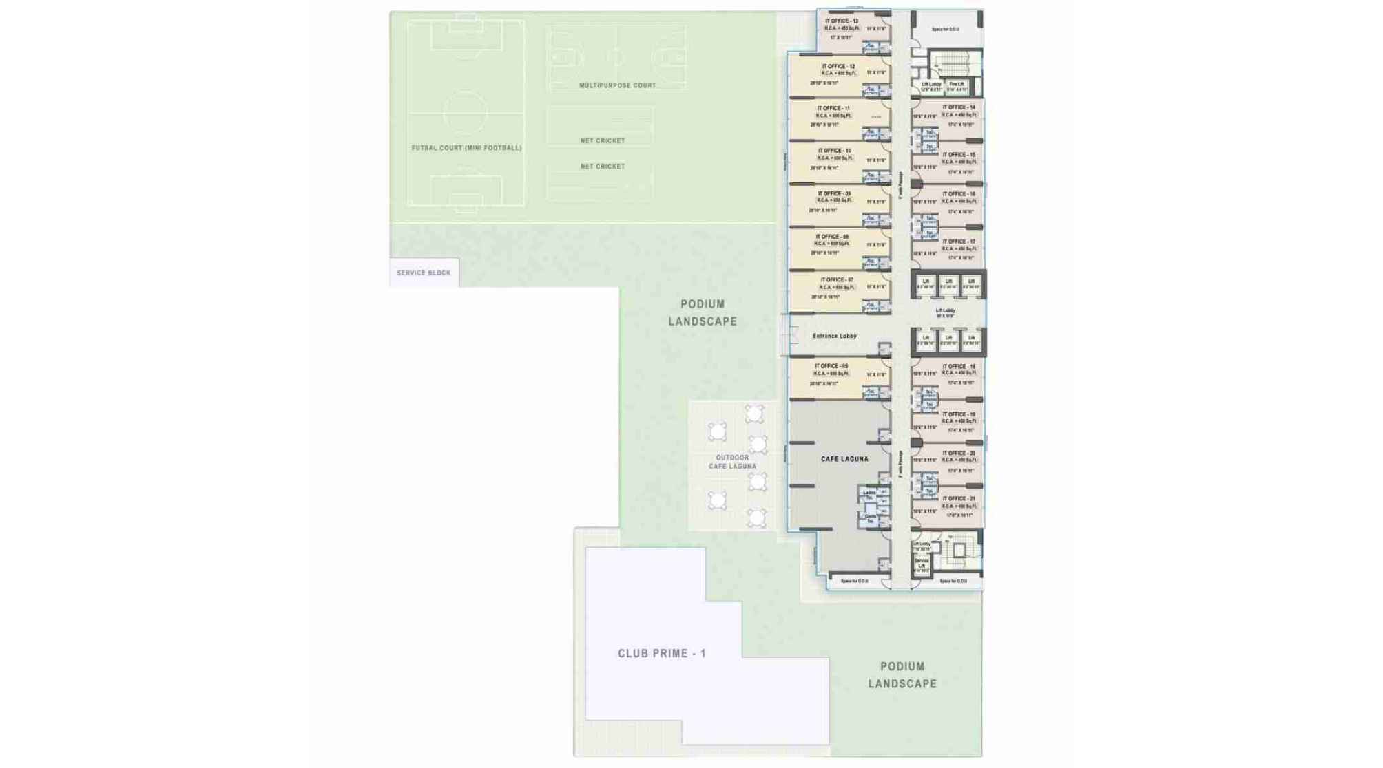 Raheja-Prime-One-Floor-Plan-Amenity-Podium